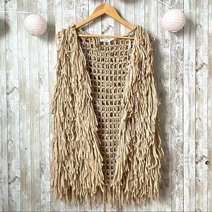 LAST CHANCE Blu Pepper shaggy cardigan vest